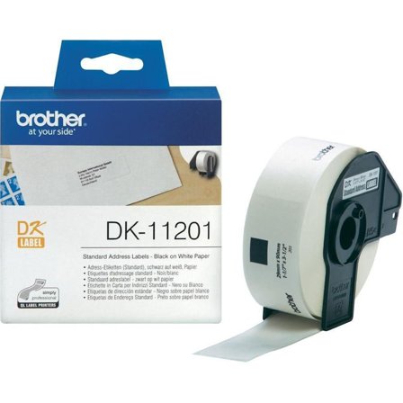 Brother Etikett DK11201 29x90mm 400/fp - Lyreco - Kontorsmaskiner > Etikettskrivare och etiketter > Etiketter - Brother