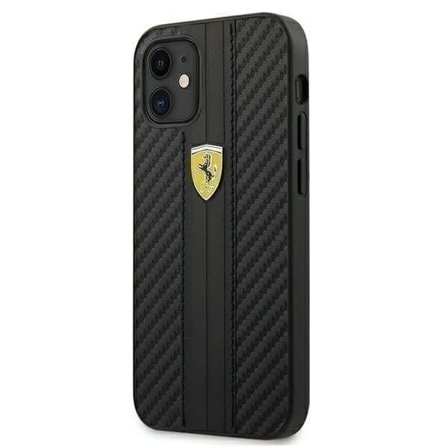 Ferrari Case skal iPhone 12 mini 5.4" OnTrack PU Carbon - Svart