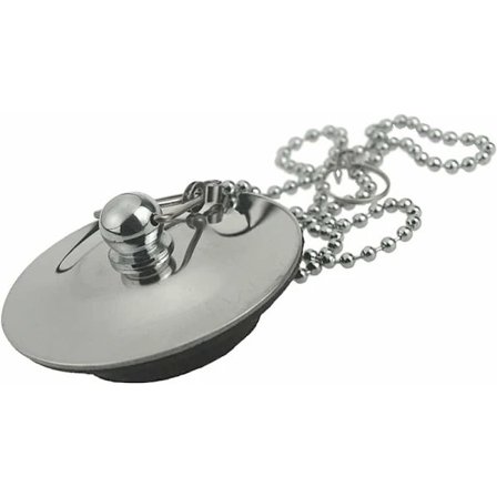 Diskpropp med kedja Rostfri badkarspropp Avloppspropp med gummiring Badkarspropp Täckplugg för diskbänk Badkar Tvättställ, A