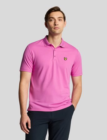 Lyle & Scott Sport Golf Tech Polo Shirt - Pink - L