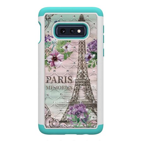 Samsung Galaxy S10e TPU-Skal Armor Extra Tåligt - Eiffel Tower and Flower