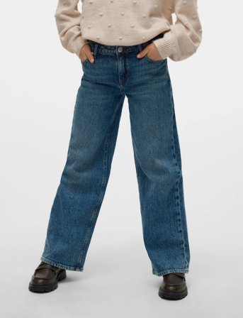 Vero Moda Girl Vmtessa Hr Wide Jeans Ra3033 Girl Noos - Blue - 122