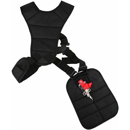 Sort Dobbelt Rem Stærk Nylon Polstret Sele Til Buskrydder Plæneklipper Og Græstrimmer Have Buskrydder Plæneklipper Professionel Trimmer Have