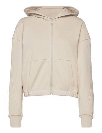 Stacked Logo Zip-Through Hoodie Beige Calvin Klein Jeans