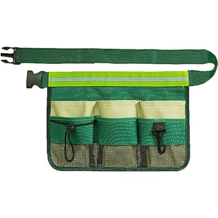 Hageverktøy hage midjeveske (grønn), hengeveske hageverktøyveske, hagebelte, kvinner og menn med lommer hageverktøy arrangør forkle gardene