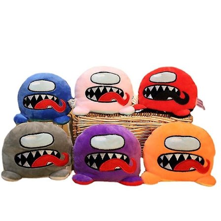 Vendbar Dobbeltsidet Among Us Plyslegetøj Amongus Plysdyr Dukker Legetøj(A)