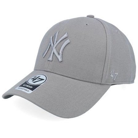 47 Brand - Gris adjustable Gorra - New York Yankees Mvp Dark Grey Adjustable @ Hatstore