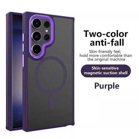 Samsung Galaxy S22 Ultra Tofarget Telefondeksel, Beskyttelsesdeksel, Lilla