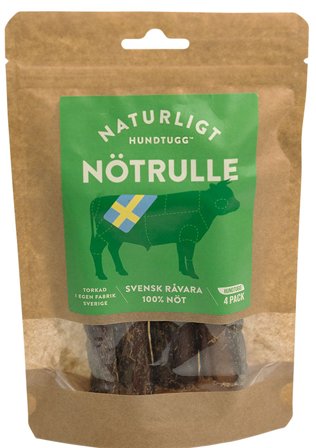 Naturligt Hundtugg Nötrulle 4-p