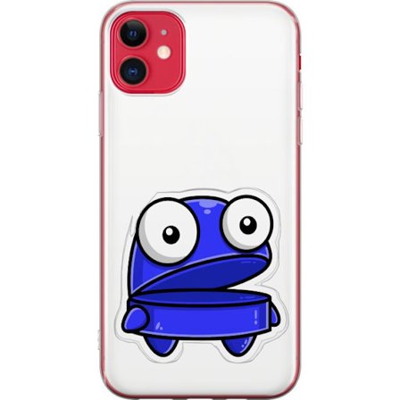 Kompatibel Mobilcover til Apple Apple iPhone 11 Blå tegneseriefigur med åbent udtryk og store øjne i sjov illustration