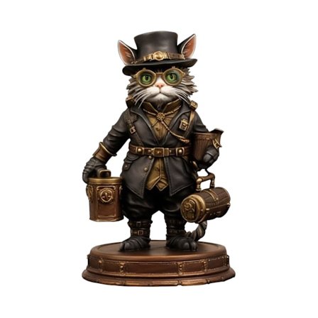Halloween Steampunk Kat Resin Håndværk Ornamenter Hjem Dekorationer Bilhæng