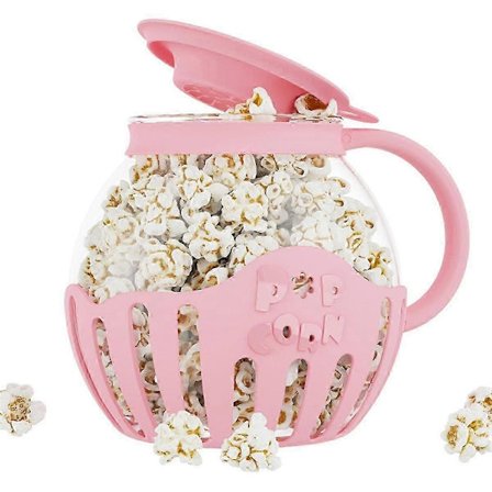 Popcorn Maker Mikrovågsugn Snack Popcorn Air Poppers 2.25 Quart Popcorn Skål Borosilikat Kökstillbehör