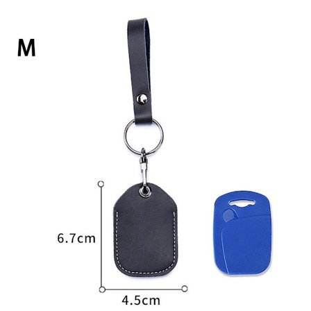 Lädernyckelhållare Kolädernyckelring SVART M M