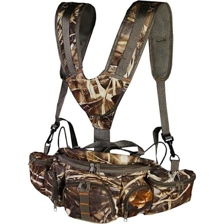 Jagt Camo Bæltetaske med Seler Bæltetaske Lomme med Skulderstropper til Klatring Vandring Camping Løb Rejser