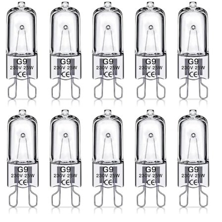 G9 Halogenpærer 25W, 230V, 10-pak 25W