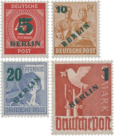 Berlin 1949 - MICHEL 64/67 - Ubrugt