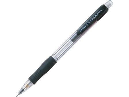 PILOT Stiftpenna, Super Grip, 0,5 mm HB-stift, pennkropp med greppzon, svart - Lyreco - Kontorsmaterial - Pennor - Stiftpennor