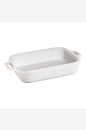 Staub - Ovnsform / Gratengform Rektangulær 20x16 cm 1,15 l - Hvit - Ovnsformer - Fra Homeroom