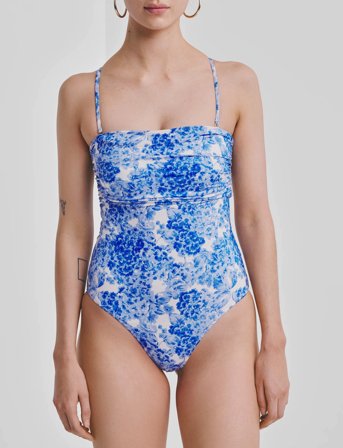 by Ti Mo Bandeau Swimsuit - Blue - L