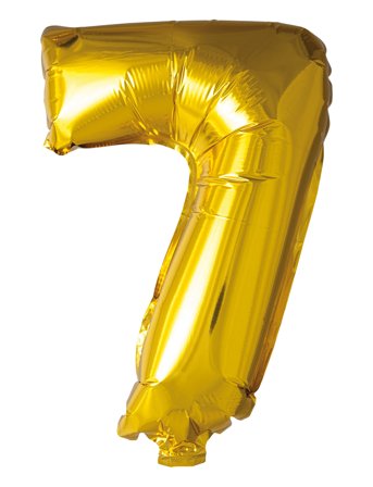 Joker | Foil Balloon Number 7 Gold 86 Cm | 86 cm