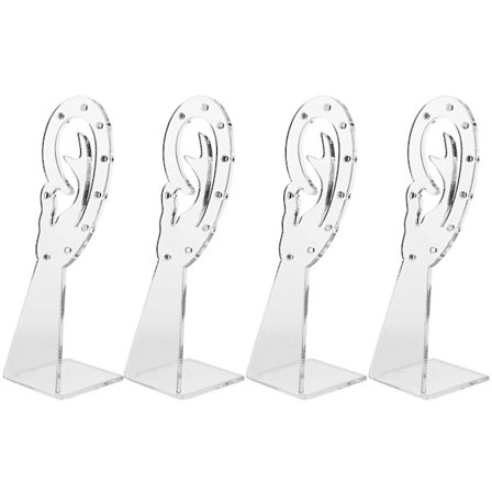 4 stk. Ørestikkeholder i Akryl - Øresmykke Stativ - Bordplade Ørestikkeholder - Ørestikke Organiser