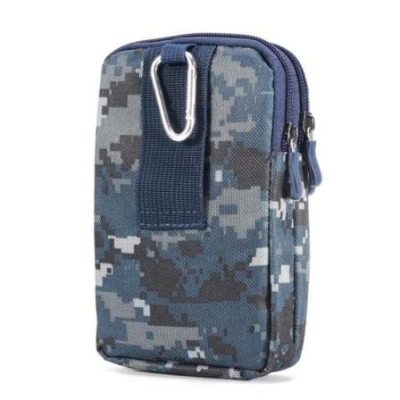 Kamouflagehölster Multi-Purpose Army Military Naval bältesskydd för Samsung Galaxy Z Flip (2020) > Blå (17,5 x 10 cm) Blå (17,5 x 10 cm)