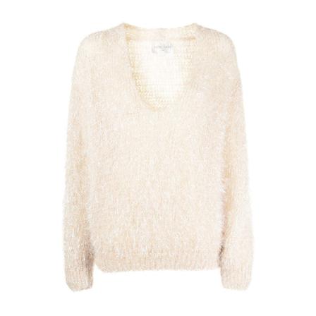 Forte Forte, Round-neck Knitwear Beige, Dames, Maat:S