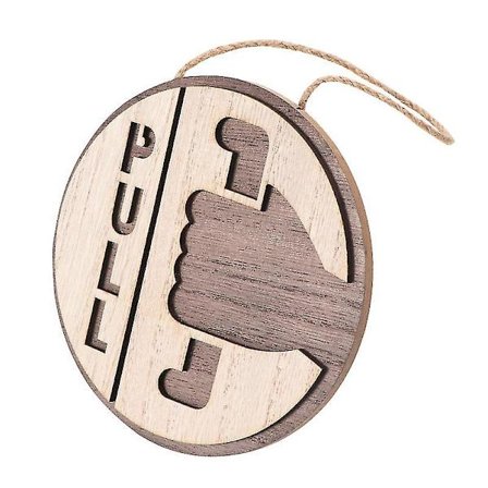 1 stk Skyv-og-trekk Dørskilt Tre Dørhengende Skilt Kreativt Skilttavle Indikator Skilt