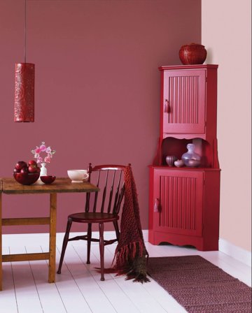 Duro Tapet, Qvintus 221-81 Enfärgad & Randig, L, Rosa/Röd, Färg & tapeter