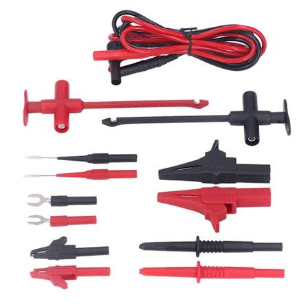 Yleismittarin testikaapelisarja Messinki PVC PA Alligaattoripidike Banaaniliitin Teollinen