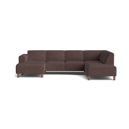 Toledo U-sofa, venstrevendt - Lincoln Brun - 302x205x78 - Sofa, u-sofa