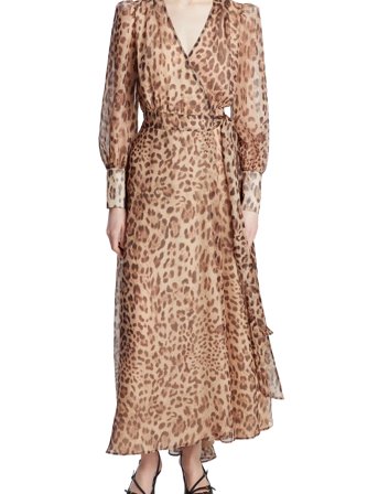 Bardot Lucianna Maxi Wrap Dress - Brown - 34