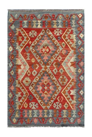 Small Kilim Afghan Old Style Rug 98X141 Wool