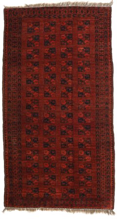Afghan Khal Mohammadi Rug Hand Knotted 117X216 Dark Red/Brown Afghanistan