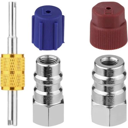 2 stk. R12 til R134a Konverteringskit, Høj-/Lavtryk R12 til R134a AC Retrofit