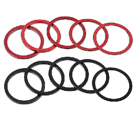 10 Stk. Cykel 7 8 9 10 11 Speed Kassette Rat Nav Spacers 1mm 1.5mm 2mm 2.5mm 3mm Kranksæt