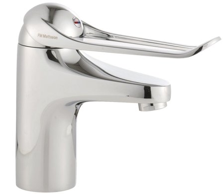FM Mattsson 8065-4010 Tvättställsblandare lång spak, med lyftventil, Badrum
