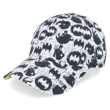 New Era - Vit adjustable Keps - Kids Super All Over Print 9FORTY Batman White Adjustable @ Hatstore