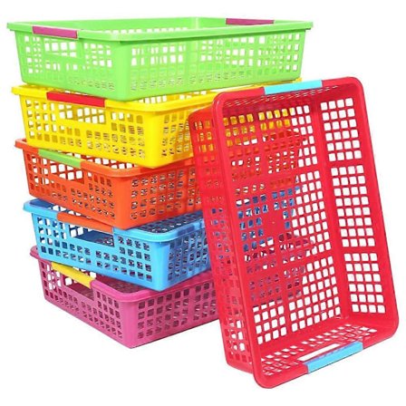 Opettajan lokerikko, muovinen luokkahuoneen paperin järjestäjä, palautuslokero luokkahuoneeseen, luokkahuoneen paperilokero, kotikirjakori, 6 kpl