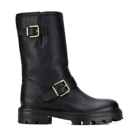Jimmy Choo, Smooth Leather High Boots Czarny, Kobieta, Rozmiar: 37 EU