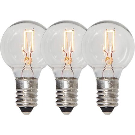 STAR TRADING Reservepære E10 55V med klart glass 3stk
