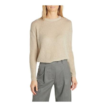 Pomandère, Round-neck Knitwear Beige, Dames, Maat:XS