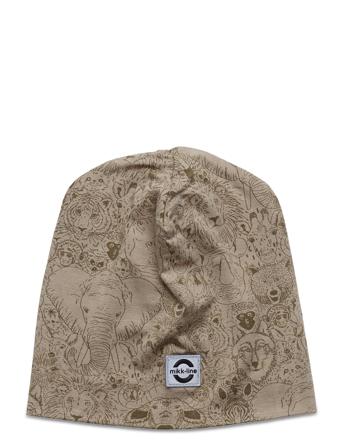 Viscose Elestane Hat - Aop Accessories Headwear Hats Beanies Vihreä Mikk-Line