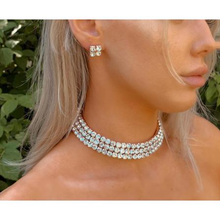 Perfekta Gåvan - Set M Guldförgyllt Halsband & Örhängen Pinkgold One Size