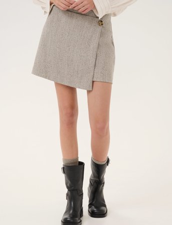 My Essential Wardrobe Emmymw Wrap Skirt - Grey - 46