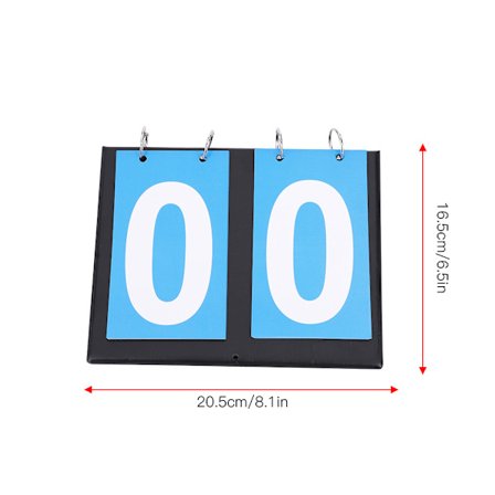 Bærbar Flip Sports Resultattavle Score Counter til Bordtennis Basketball (2 Cifre Blå)