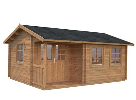 Palmako Susanna Stuga 19,4 m²/inv. 16,4 m², brun impregnerad, Stugor & förråd