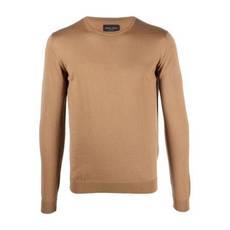 Roberto Collina, Round-neck Knitwear Bruin, Heren, Maat:XL