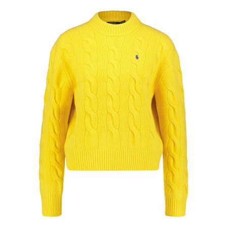 Polo Ralph Lauren, Knitted sweater Żółty, Kobieta, Rozmiar: M