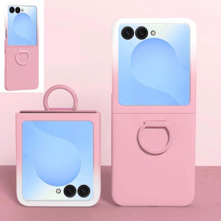 Samsung Z Flip7 Beskyttelsesdeksel, Sammenleggbar Skjerm Telefondeksel, Gradient Rosa